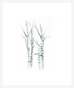 Aquarelle Birches I