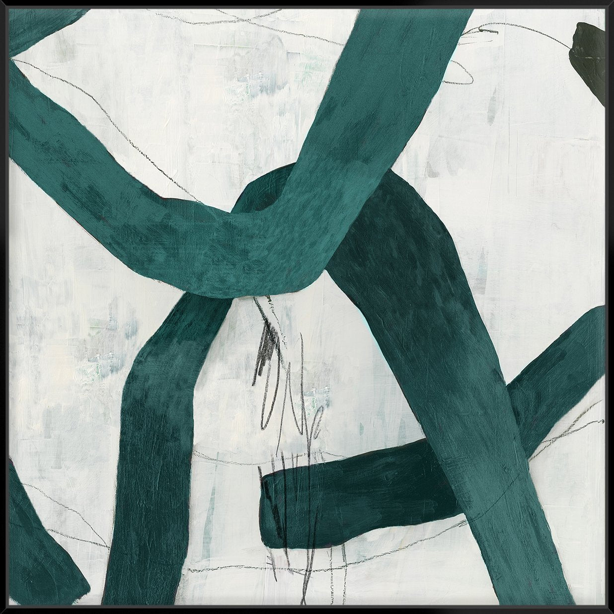Green Bow Ii 103X103Cm / Black