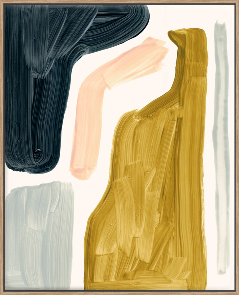 Brushy Shapes I - Canvas