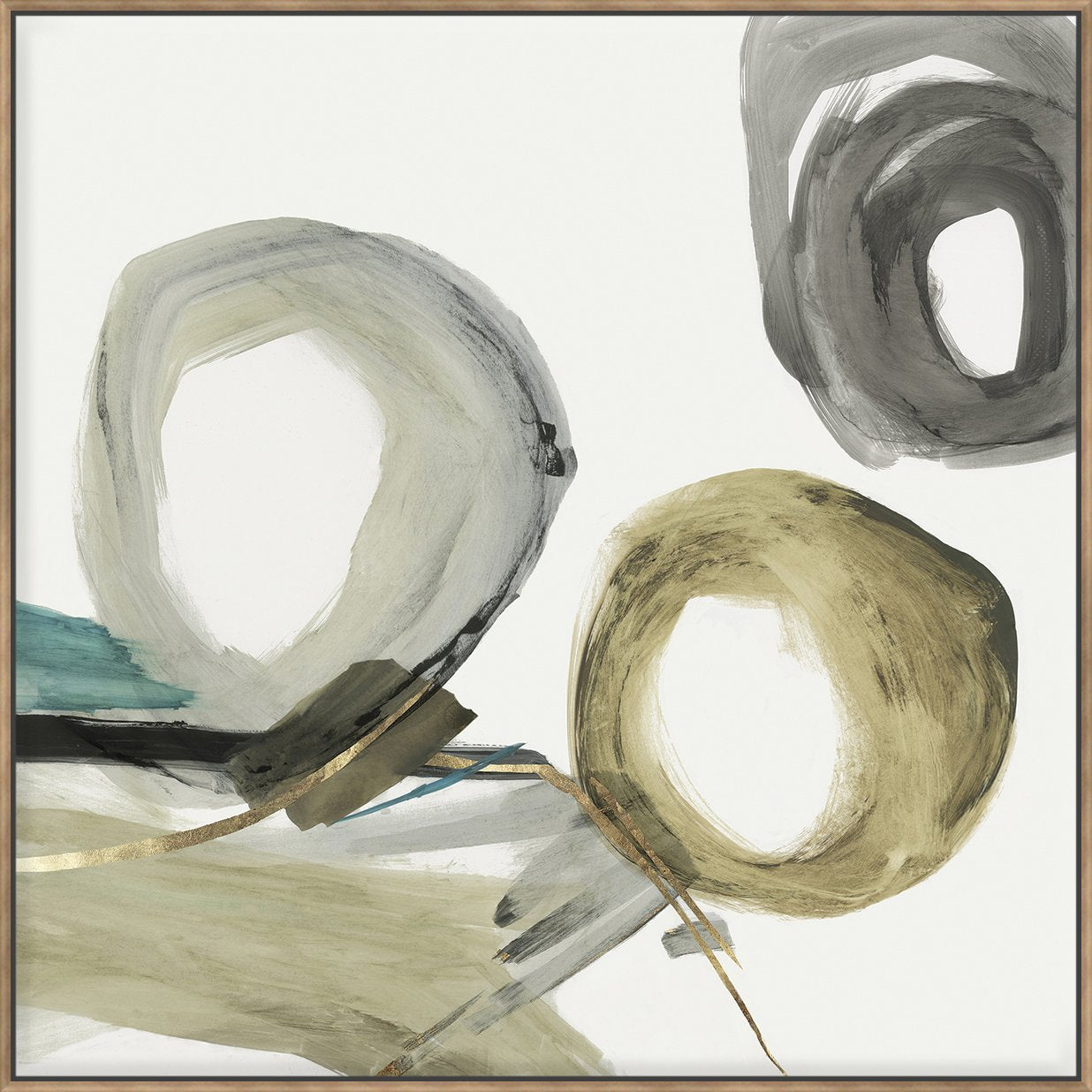 Rings And Lines Ii 103X103Cm / Natural