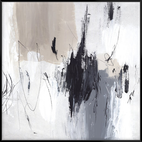 Scribble I 103X103Cm / Black