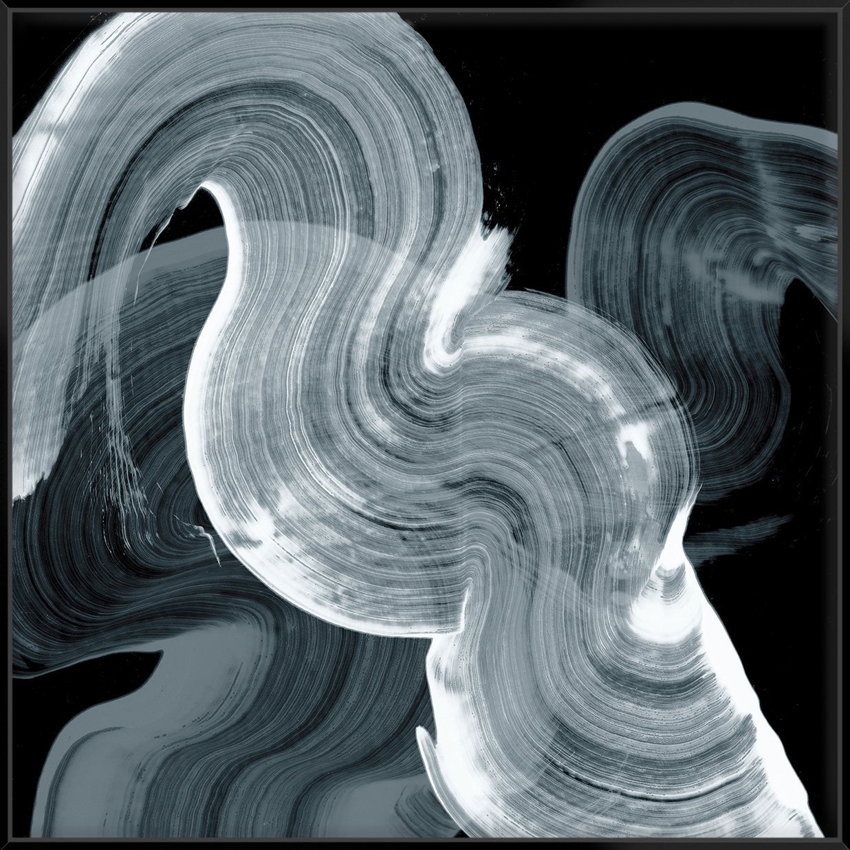 Swirl Ii 103X103Cm / Black