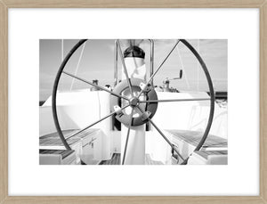 Steering Wheel On A Boat