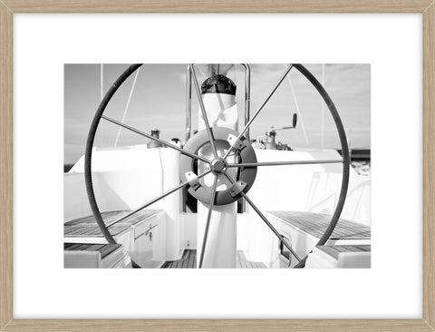 Steering Wheel On A Boat